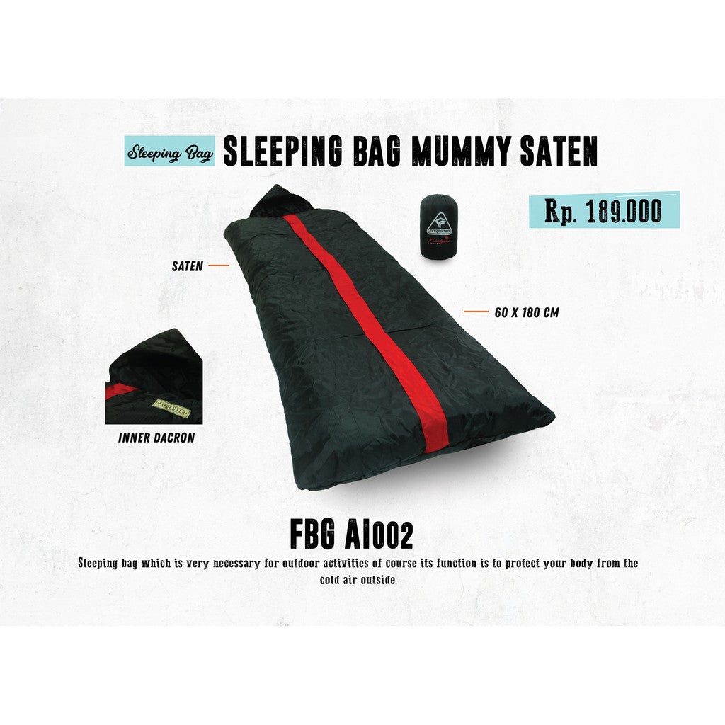 FORESTER FBG AI002 SLEEPING BAG  MUMMY SATEN