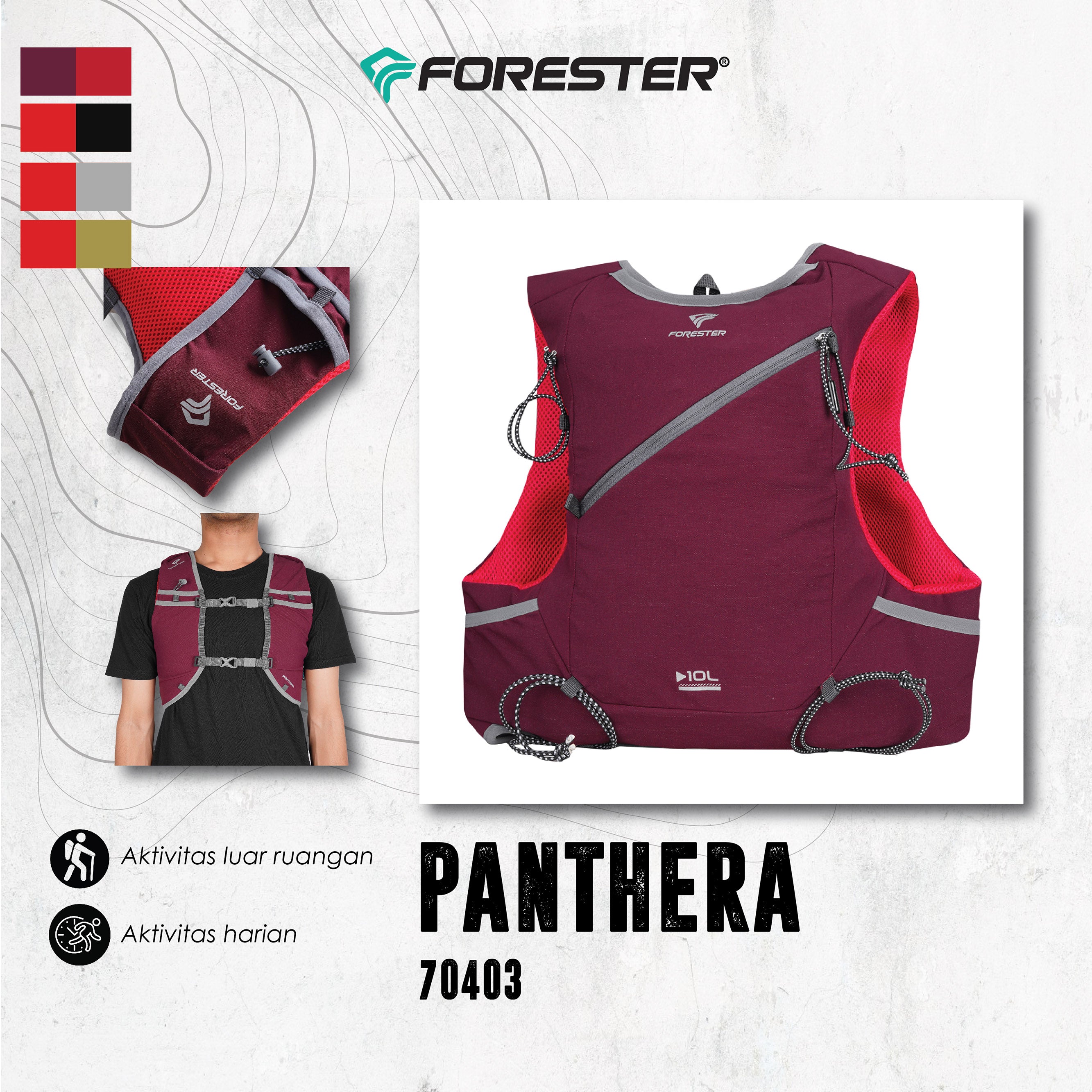 Forester 70403 Hydropack Running Vest Panthera Max 10L
