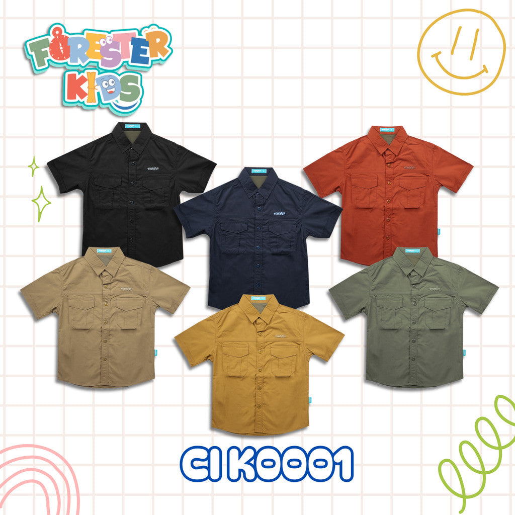 Forester Kids CI K0001 Kemeja Anak Lengan Pendek  - Short Sleeve Shirts