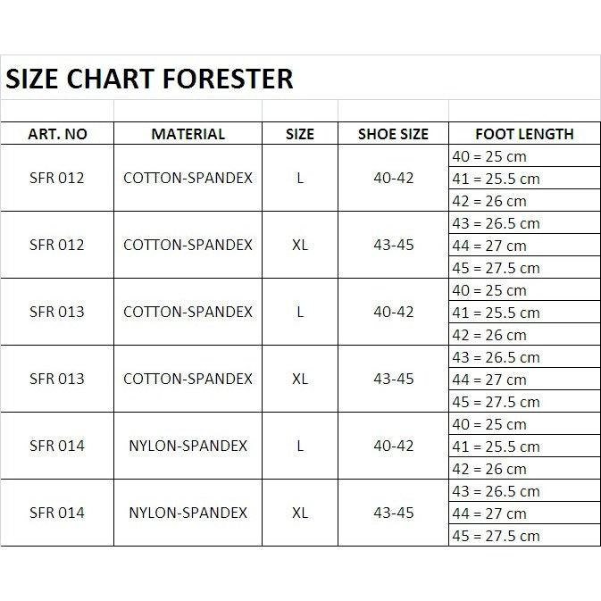 Forester SFR 014 Kaos Kaki