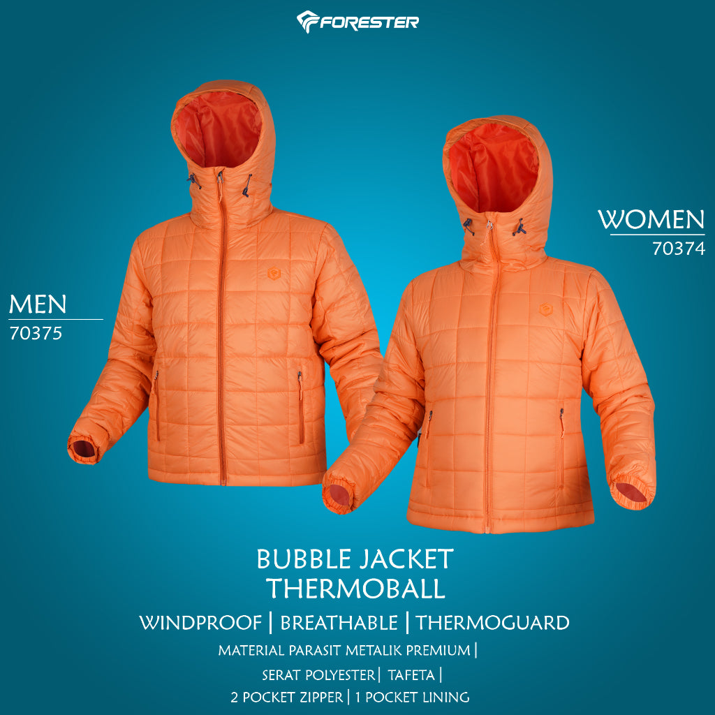 Forester 70374 70375 Jaket Gelembung  Thermoball Bubble Jacket Hoodie Salem/Peach