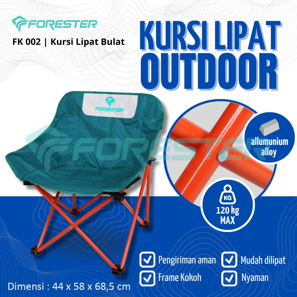 Forester FK 002 Kursi Lipat Camping bulat HIjau