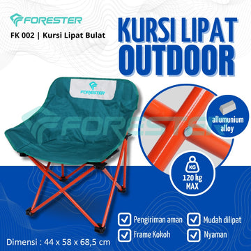 Forester FK 002 Kursi Lipat Camping bulat HIjau