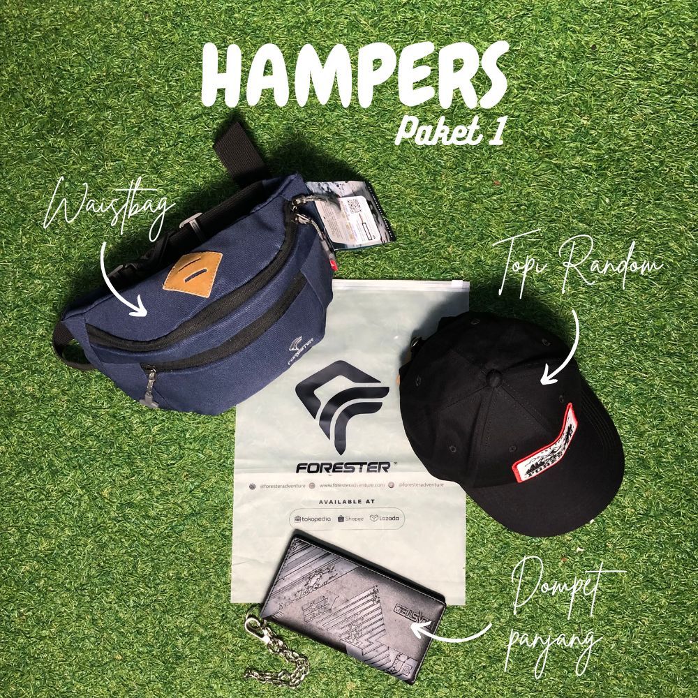 Forester Paket 3 in 1  Waistbag-Topi-Dompet