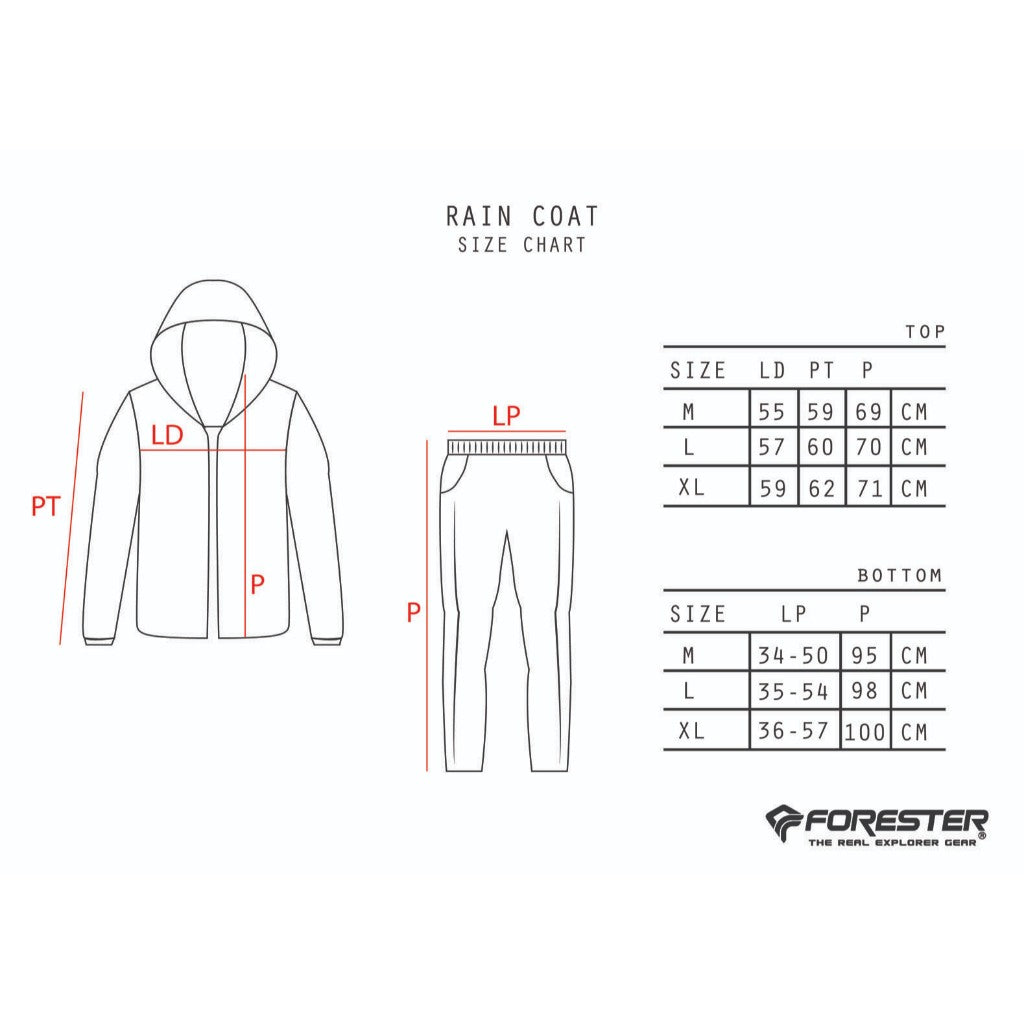 Forester RC 80021 Jas Hujan  Raincoat  Lipat PVC