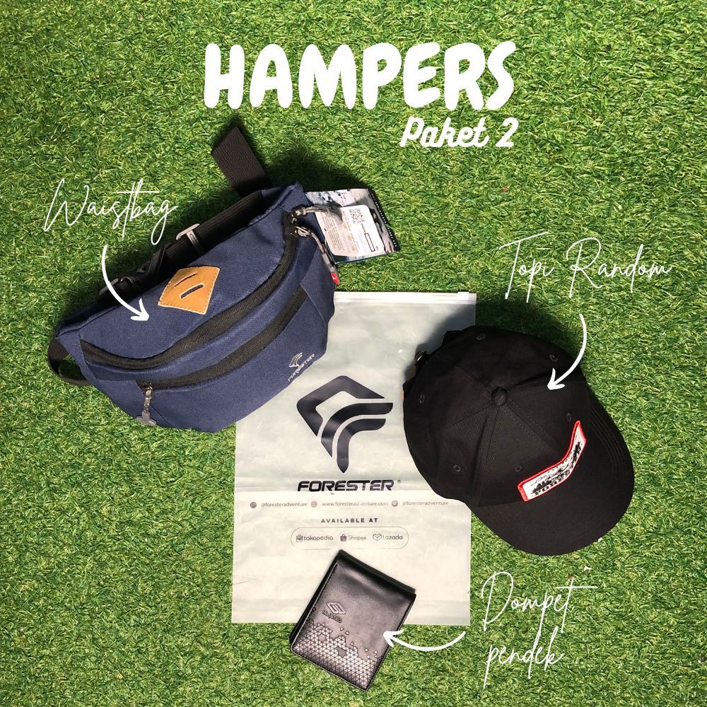 Forester Paket 3 in 1  Waistbag-Topi-Dompet