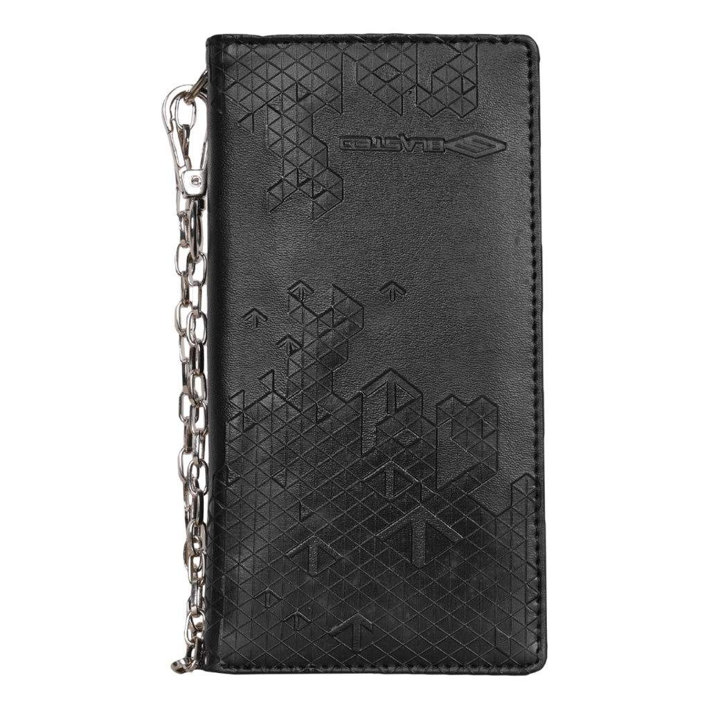 Dompet Blasted Lipat Kulit Sintetis Panjang Rantai