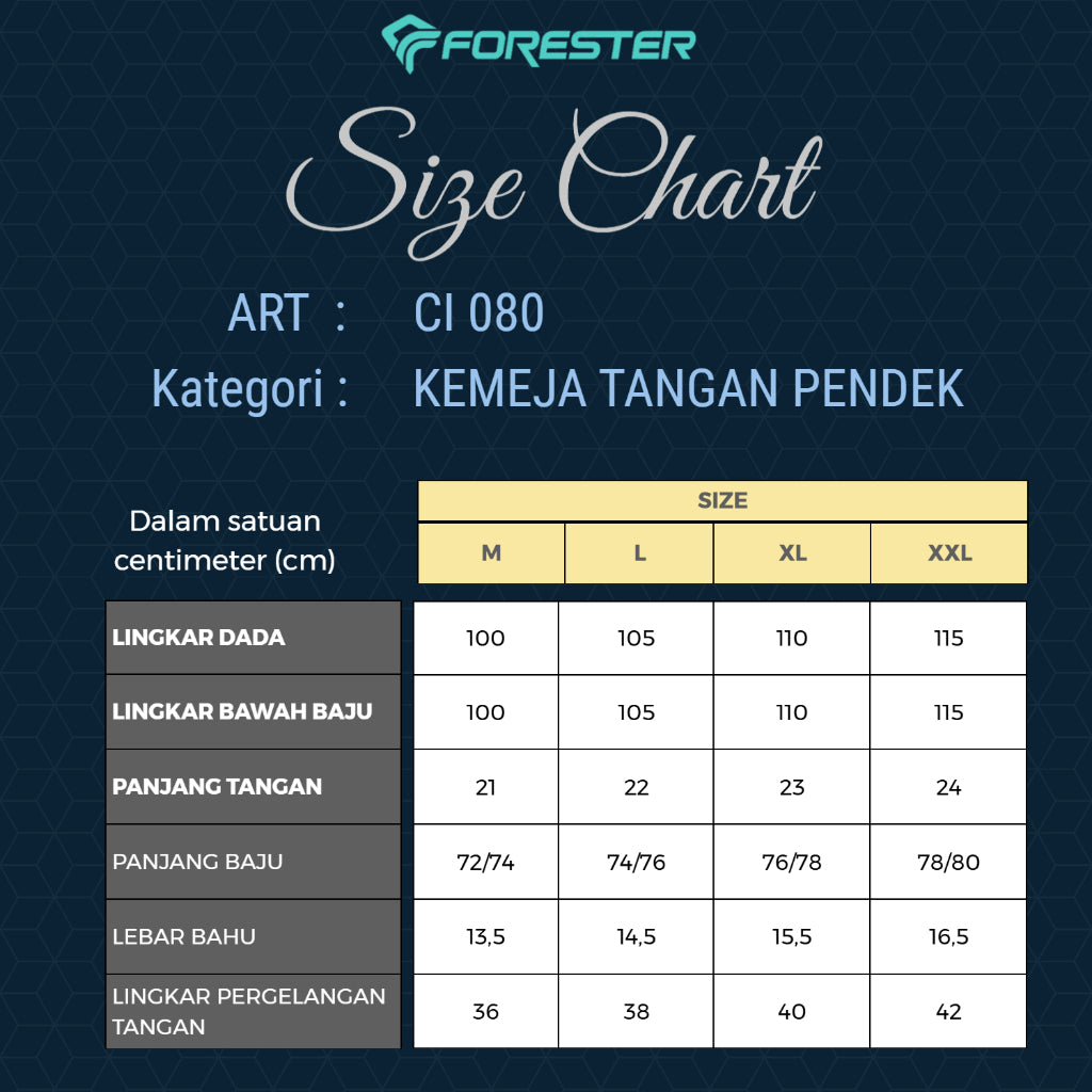 Forester CI 080 Kemeja Outdoor Lapangan / Harian Tangan Pendek