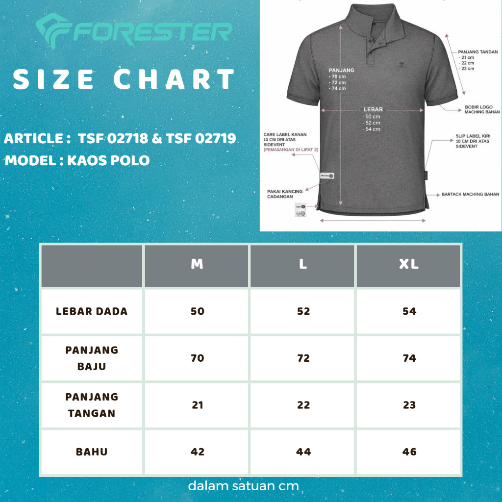 Forester TSF 02718  Kaos Polo Kerah