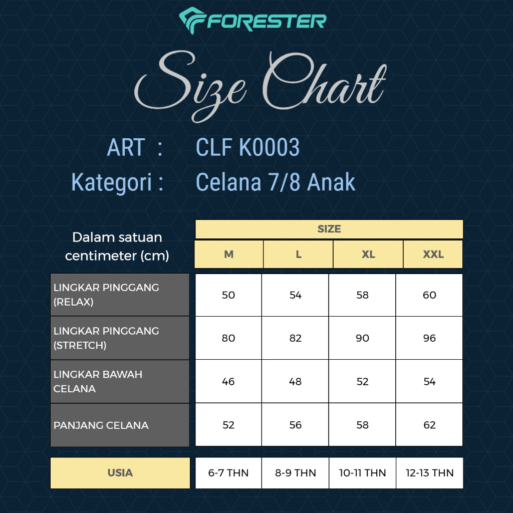 Forester Kids CLF K0003 Celana Cargo Anak Panjang 7/8
