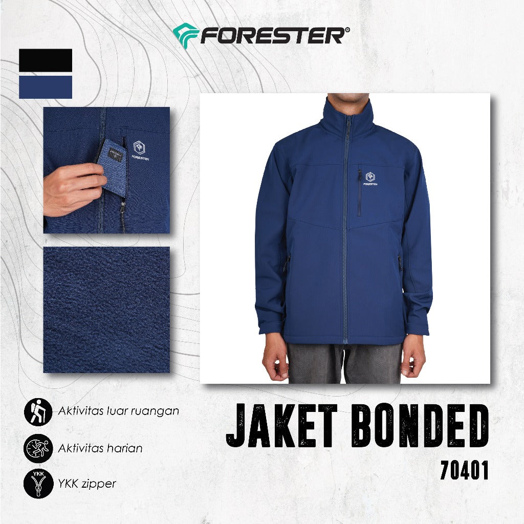 Forester 70401 Jaket Motor Softshell -  Formal Bonded Jacket Windproof/Waterproof