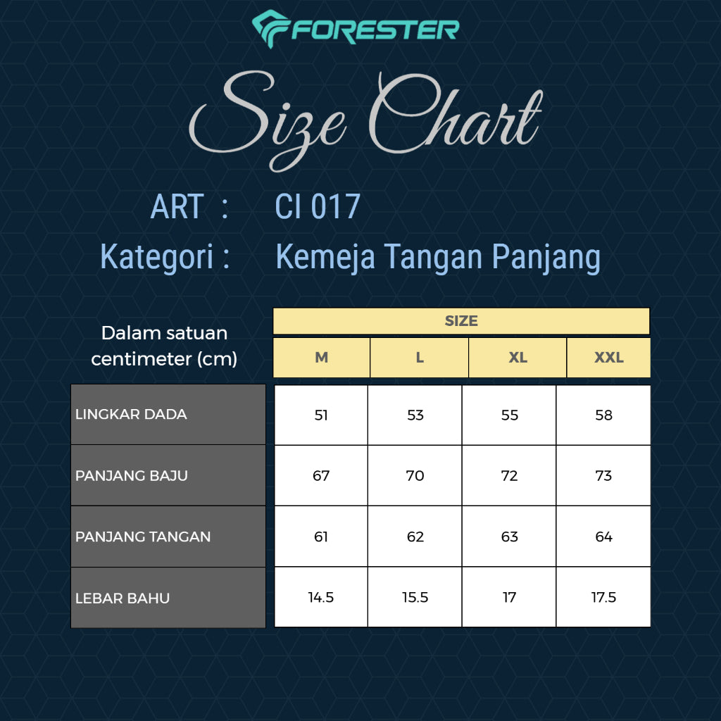 Forester CI 017 Kemeja Panjang Long Sleeve Razor 02