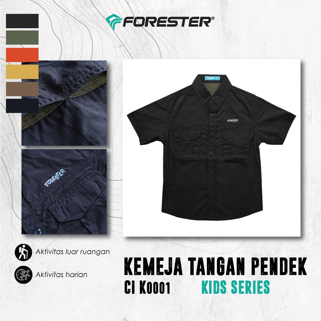 Forester Kids CI K0001 Kemeja Anak Lengan Pendek  - Short Sleeve Shirts