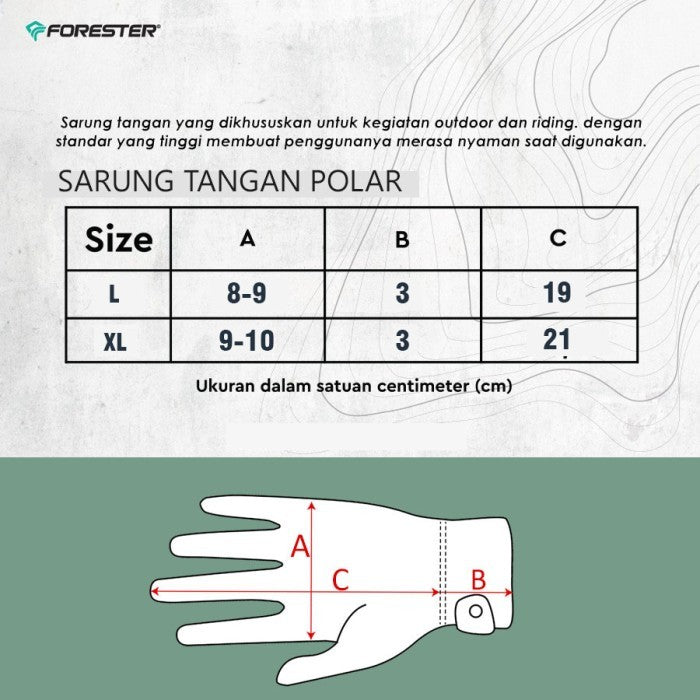 Forester STF 06183 |  Sarung Tangan Full Glove Polar